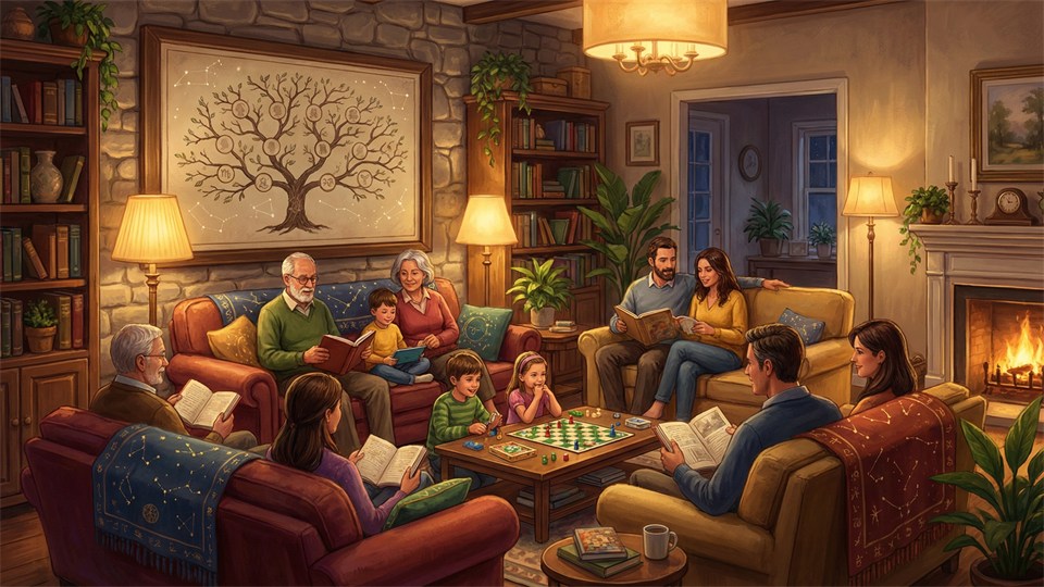 Symbolische Darstellung von Zuhause und Familie in der Astrologie