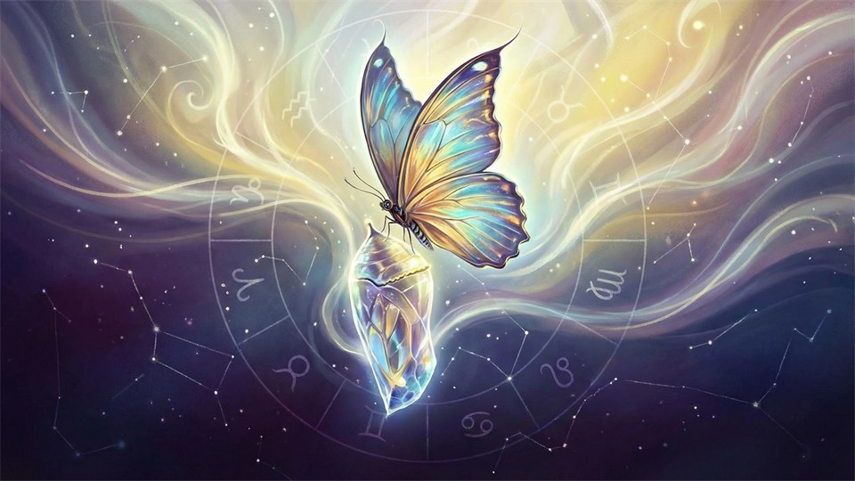 Symbolische Darstellung von Transformation und Veränderung in der Astrologie