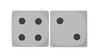 Visualisering af 2 terninger, der viser 4 og 2
