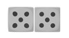 Visualisering af 2 terninger, der viser 5 og 5