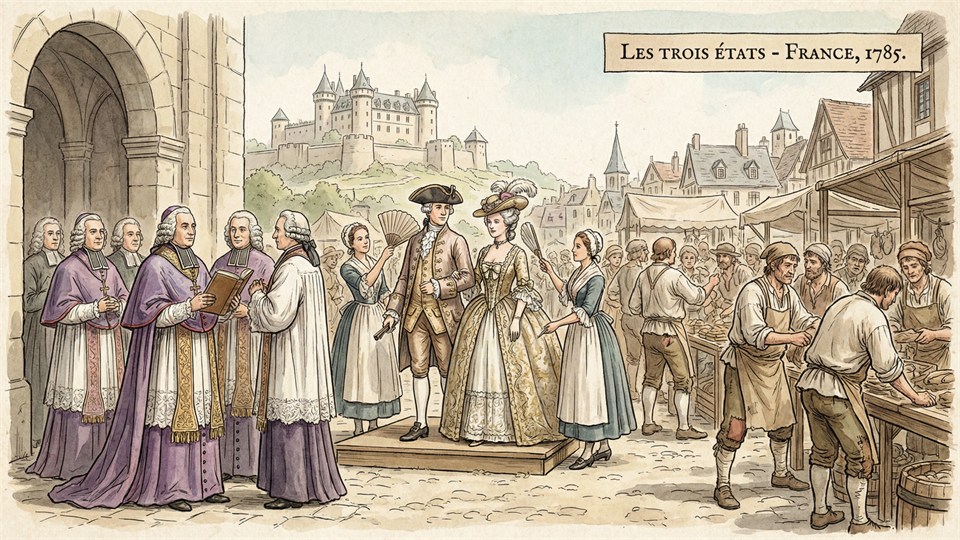 French society before the revolution, with the nobility, clergy, and peasants