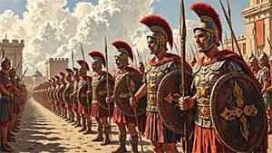 Image of a roman warriors