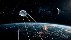 Billede af satelitten sputnik