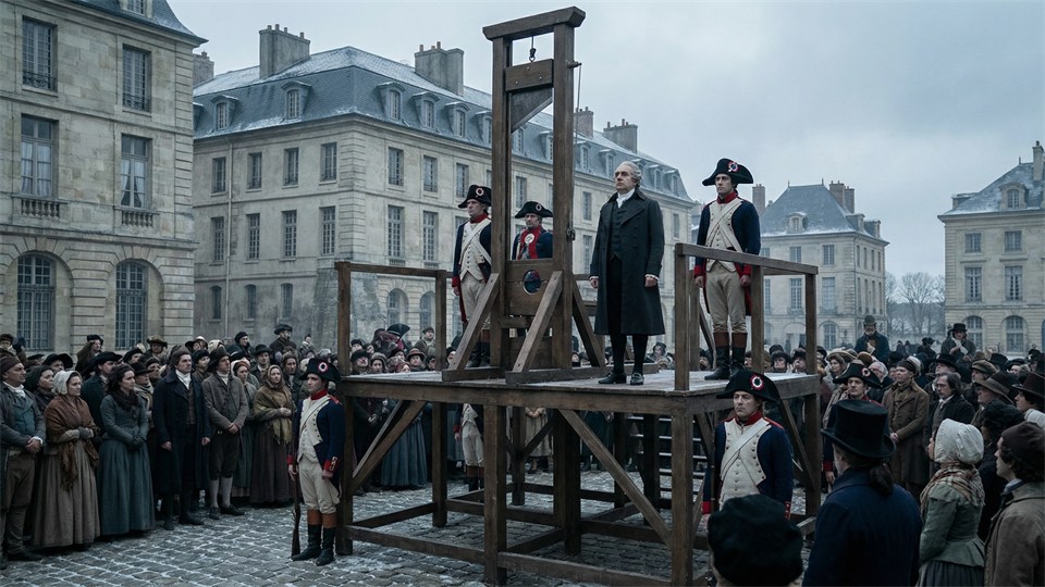 The execution of Louis XVI during the French Revolution