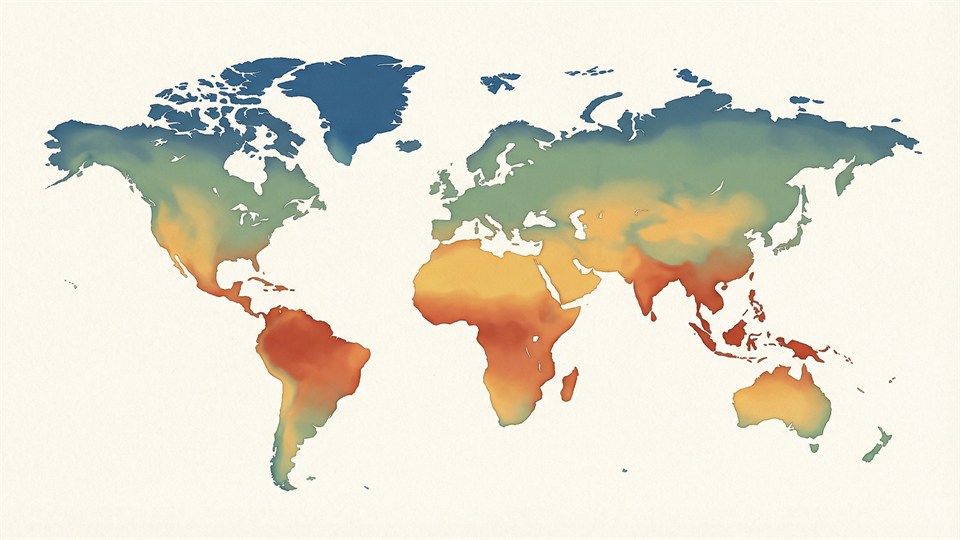 Map of the world's climate zones