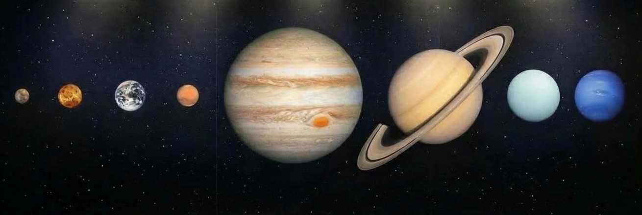 Sammenligning af planeterne i Solsystemet i størrelse og udseende