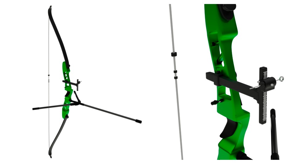 Nærbillede af olympisk recurve bue