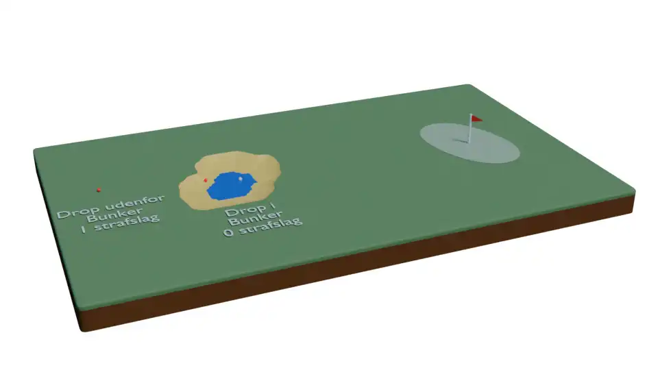 3D Visualisering af drop i bunker med vand