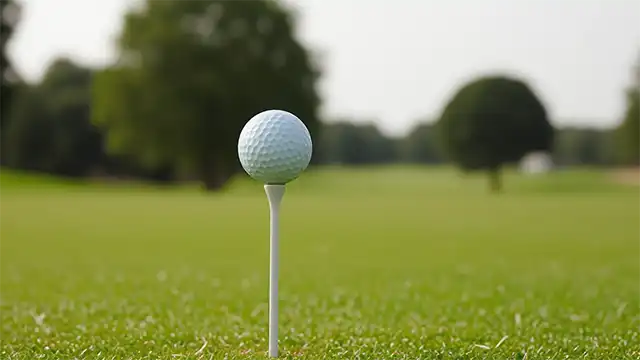 Billede af golfbold på en alt for høj tee
