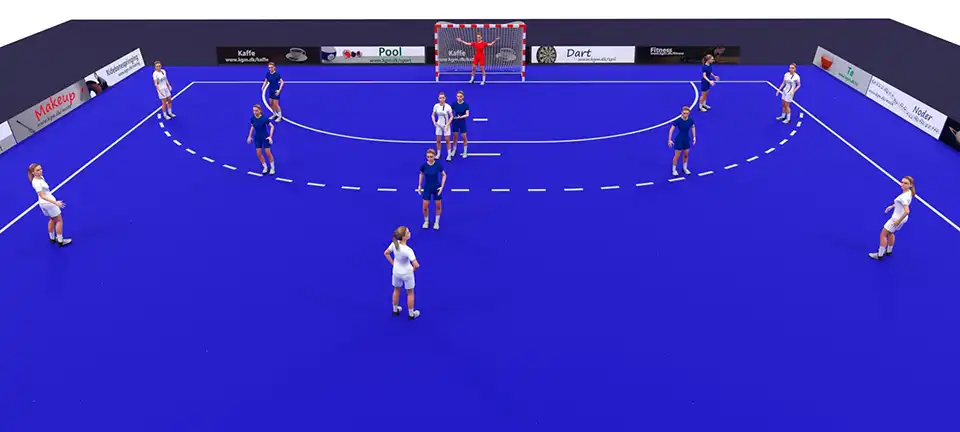 Eksempel på 3-2-1 opstilling