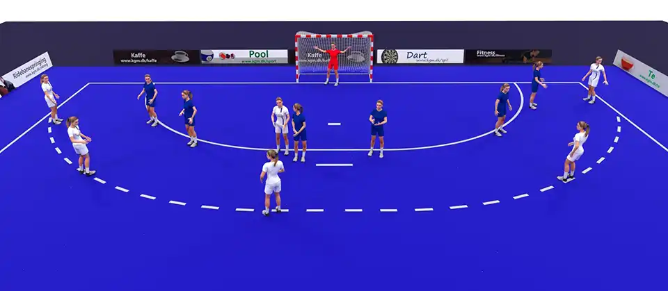 Eksempel på 6-0 opstilling