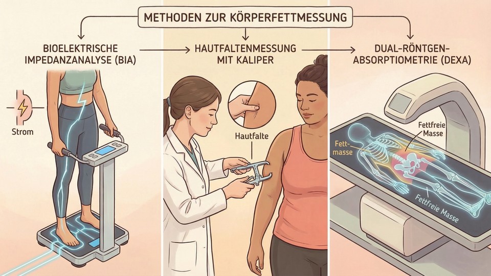 Verschiedene Methoden zur Messung des Körperfettanteils